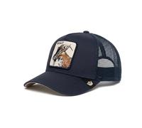 Goorin Bros. Trucker Cap The Goat, Farbe Marineblau, mit gesticktem Ziegen-Patch G.O.A.T.