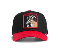Goorin Bros. Undisputed Goat Ziege Schwarz Rot Verstellbare Trucker Cap - One-Size