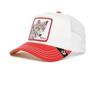 Goorin Bros. Trucker Cap Wolf Fan White Weiß Rot, Size:OneSize
