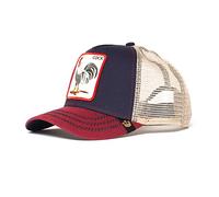 Goorin Bros All American Rooster Cock Hahn Navy Red A-Frame Adjustable Trucker Cap - One-Size