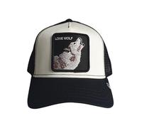 Goorin Bros. Trucker Hat Herren - Mesh Baseball Snapback Cap - The Farm, Schwarz/Weiß (Der einsame Wolf), Einheitsgre