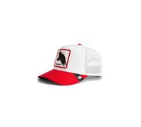 Goorin Bros Trucker-Kappe, Weiß und Rot, Adler Freedom Elgae Flip Side 2 The Farm