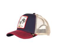 Goorin Bros All American Rooster Cock Hahn Navy Red A-Frame Adjustable Trucker Cap - One-Size