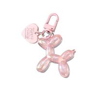 GOOWEAYY Jelly Balloon Dog Schlüsselanhänger für Damen und Mädchen, Schlüsselanhänger für Handtasche, Geldbörse, Autoschlüssel, Zubehör für Autoschlüssel, 5,1 cm, fluoreszierendes pink, 5 cm