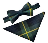 Gordon Set mit Fliege und Einstecktuch im Schottenkaro, Schottenkaro