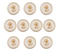 GORGECRAFT 1 Box 10Stk Knöpfe Mit Rosafarbenem Schaft 22.5mm Flach Rund Legierung Emaille-Knöpfe Mit 2mm Loch Blazer-Knöpfe Aus Metall Für Heimwerker Nähen Basteln Anzüge Uniformen Kleidung Zubehör