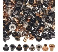 GORGECRAFT 1 Box 400 Stück 4 Farben Superkleine Öse 2.5mm Loch Messing Metall Quicklet Ösen Selbstklebende Ösen Für Perlseidenschnüre Schuhe Kleidung Gürteltasche DIY Nähen Basteln Leder Canvas