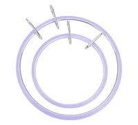 GORGECRAFT 2 Größen Metall Federspannung Stickrahmen Spannung Kreuzstich Hoop Set Kreis Runder Rahmen Kunst Handwerk Zum Nähen (4.7 Zoll), 6.6 Zoll