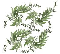 GORGECRAFT 2 Paar 4 STÜCKE Bestickte Aufnäher Eisenblattblumen Spitzenapplikationen Blumen Natur Aufnäher Geeignet Für Kleidung Kleid Hut Hosen Nähen Handwerk Dekoration(Dunkelmeergrün)