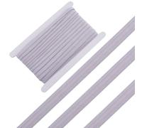 GORGECRAFT 20 Yards Silikon-Gripper-Band 10mm Breit Rutschfest Flaches Elastisches Band Stretch-Gurtband Rolle Spule Mit 3.5mm Gummi-Nähband Für Heimwerker Unterwäsche Stirnbänder Kleidungsstücke Grau