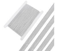 GORGECRAFT 24 Yards Silbernes Gummiband 10mm Breit Glitzerndes Metallband Flaches Elastisches Band Geflochtenes Stretchband Elastizität Gestricktes Gummiband Gurtband Bekleidungszubehör Nähen Basteln