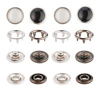 GORGECRAFT 40 Sets Perlen-Druckknöpfe 2 Farben Perlenähnliche Knöpfe Western-Hemd Kleidung Messing-Druckknöpfe Bekleidungsknöpfe Für Kostüm Jacke Mantel Zubehör