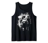 Gorilla mit Sonnenbrille White Splash Art Tank Top