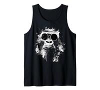 Gorilla trägt Sonnenbrille Splash Art Grunge Tank Top