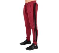 Gorilla Wear Banks Pants - Rot/Schwarz - zum Sport Freizeit Arbeit Outdoor Bequem Joggen Baumwolle Polyester Laufen Streifen auf den Beinen Starker Halt mit Logo eng, XXL