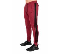 Gorilla Wear Banks Pants - Rot/Schwarz - zum Sport Freizeit Arbeit Outdoor Bequem Joggen Baumwolle Polyester Laufen Streifen auf den Beinen Starker Halt mit Logo eng, 3XL