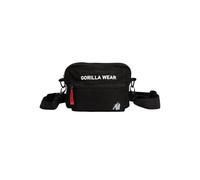 Gorilla Wear Brighton Crossbody Bag - schwarz - Tasche zum Sport Wandern Arbeit Schule Einkaufen Erwachsene Outdoor Baumwolle mit Logo praktisch zum umhängen reissverschluss