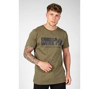 Gorilla Wear Classic T-Shirt - grün - klassisches Oberteil mit Logo zum Sport Alltag Training Workout Laufen Joggen bequem Normale Passform leicht aus Baumwolle bewegungsfreiheit groß, 3XL