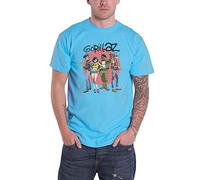 Gorillaz T Shirt Group Circle Rise Band Logo Nue offiziell Herren Sapphire Blau S