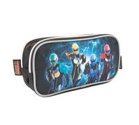 GORMITI - Federmäppchen mit 2 Reißverschlüssen, mit personalisiertem Reißverschluss und Zwei geräumigen Taschen für Buntstifte und Marker, Maße 22 x 6 x 14 cm