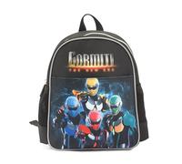 Gormiti - Kindergarten-Rucksack mit großem Mittelfach, personalisiertem Gummizug, gepolsterten Schultergurten und Griff, Maße: 25,5 x 34,5 x 11,5 cm