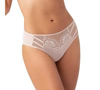 Gorsenia Dame Slip Glatt Tüll Spitze Bund Geblümt Unterhose Unterwäsche Dessous K498/1 Paradise, Beige,L