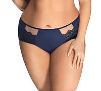 Gorsenia Dame Slip Unterhose Unterwäsche Hoher Bund K442 Luisse, Dunkelblau,M