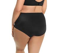 Gorsenia Damen Slip Unterhose Tüll Spitze Hoher Bund K497 Paradise, Schwarz,M