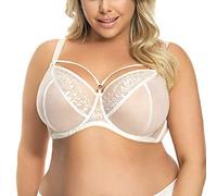 Gorsenia Damen Soft BH Softschale Bügel Große Größen K496 Paradise, Hellbeige,90E