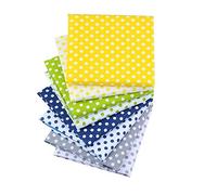 Gorsmoon 8er Set Baumwollstoff Meterware 50x50cm-Hochdichter Baumwollstoff Nähen,Patchwork&Quilten-Stoffpaket mit Tiermotiven,Blumen,Punkten&Karos für DIY-Handarbeiten (8, Polka Dot Mix)