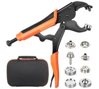 Gosera Hochleistungs-Druckknopf-Werkzeugset, Werkzeugsetzer für Leinwandabdeckungsknöpfe, 15-Mm-Druckknopfwerkzeug mit 80 Sätzen Marine-Druckknöpfen, Langlebig, Einfach zu Bedienen