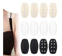 Gosknor 12stk/6 Paar BH-Trägerkissen, BH-Trägerpolster aus Silikon Rutschfeste Schulterpolster BH-Trägerhalter Schulterschutzpolster für Frauen Minimieren Schulterbeschwerden (3 Farben)