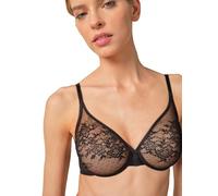 Gossard Damen Glossies Lace Sheer Bra Geformter BH, Halbtransparent, Schwarz, 75F