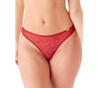 Gossard Damen Glossies Spitzen-Tanga Unterwäsche, Halbblickdicht, Himbeerrot, 42