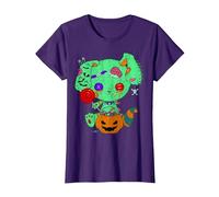 Goth Bunny Zombie Goth Alt Punk Grunge Kleidung Halloween T-Shirt, Damen, Violett, XS