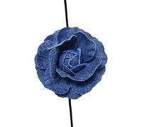 Goth Cloth Big Rose Anhänger Choker Jeans Stoff Halskette für Frauen elegant gewebt geknotete Schleife verstellbare Kette Schmuck verstellbar Choker, Einheitsgröße, Wie beschrieben, Wie beschrieben