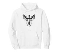 Goth Girl Engel Gothic Kreuz Emo Grunge Ästhetik Pullover Hoodie