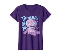 Goth Pastell Creepy Voodoo Puppe Thinking of You T-Shirt, Damen, Violett, XS