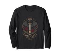 Gothic Fantasy Romance Reader Krone Schwert Rabe Rosen Langarmshirt