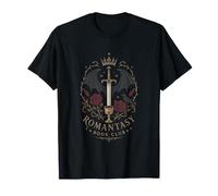 Gothic Fantasy Romance Reader Krone Schwert Rabe Rosen T-Shirt