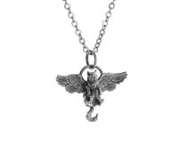 Gothic HalsketteKlein und exquisit Niedlich kleiner Wolf Engel Flügel Tier Anhänger Halskette für Männer und Frauen Hip Hop Mode Punk Rock Party Geschenk beste Freundin Geschenke Freundschaft