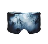 Gothic Happy Halloween Klettverschluss-Design, Verdunkelung, warmer Augen- und Ohrenschützer für Seitenschläfer, Nachtschlaf, Arbeit, Nickerchen, Reisen, Yoga