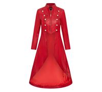 Gothic-Ledermantel im Edwardian-Stil fr Damen in voller Lnge Atlanta EU 36 / UK 8