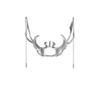 Gothic Punk Metall Ornament Fluid Gesicht Ohrringe Jungen Mädchen Straße Hip Hop Cooles Schmuckzubehör Geschenke Maske Für Männer Cosplay Metall Für Frauen Gesichtskette Schmuck Zur Dekoration Frauen