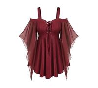 Gothic Rock Damen Kurz Mittelalter Kleid Steampunk A-Linie Abendkleider Partykleid mit Korsett Spitze Spleißen Ballkleid Elegant Kleider Halloween Kostüm Vintage Steampunk Cocktailkleid Frauen