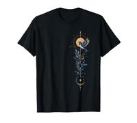 Gothic Rose Rot Vintage Mond Rabe Skelett Mistry Moon T-Shirt