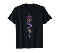 Gothic Rose Rot Vintage Mond Rabe Skelett Mondschein Rose T-Shirt