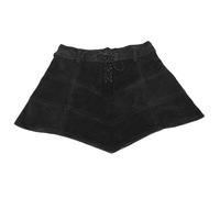 Gothic Wildleder Minirock mit Schnüren Larp und Fantasy Outfit -...