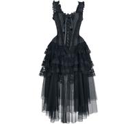 Gothicana by EMP Aufwendiges Gothic Kleid mit Korsage Mittellanges Kleid schwarz in S