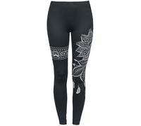 Gothicana by EMP Damen Schwarze Leggings mit Mandala-Print L